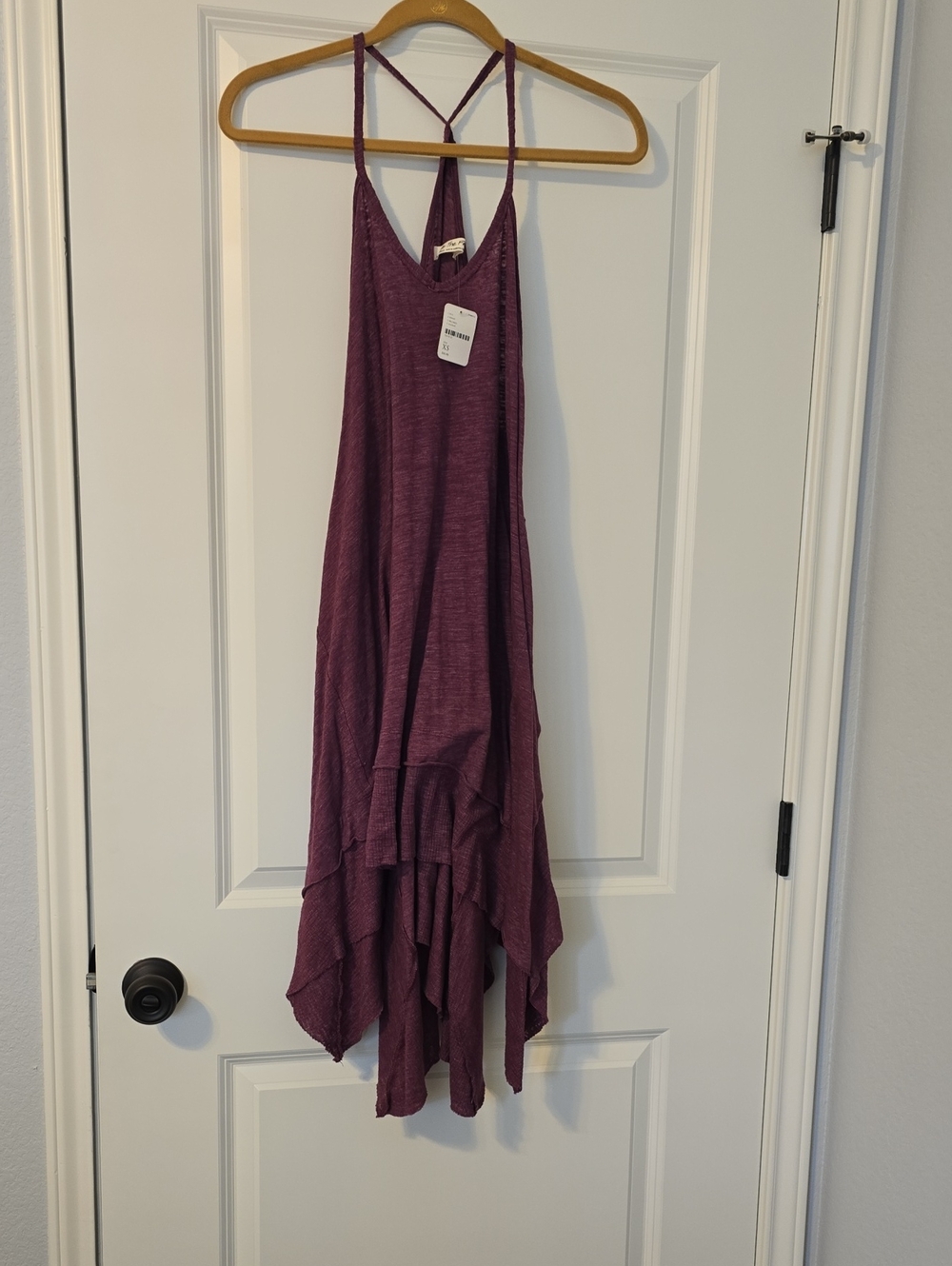 We The Free Plum High-Low Handkerchief Slip Dress Size XS NWT
